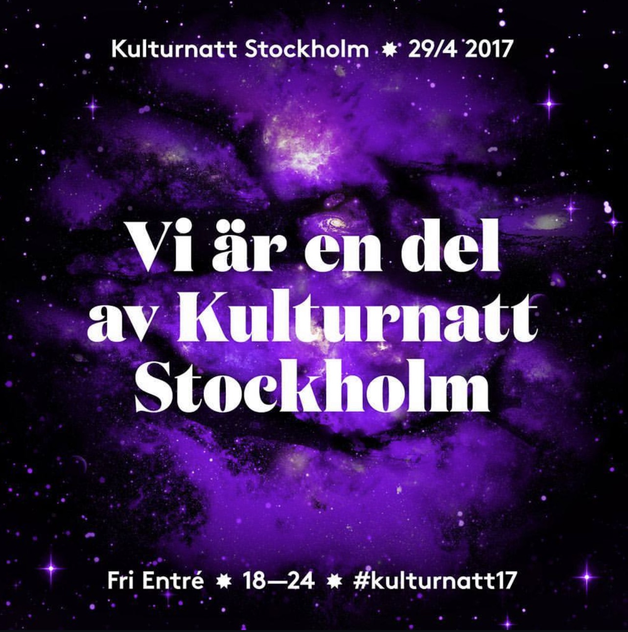 Kulturnatt Stockholm, 2017